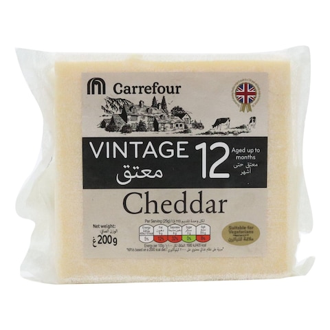 Carrefour Vintage Cheddar Cheese Slices 200g