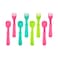 Re-Play 4 Spoons 4 Forks - Pink, Aqua and Green - RTH-80301