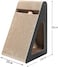 Vsell24 Vertical Triangle Cat Scratch Board Incline Scratching Mat Posts Pad With Multiple Scratching Angles Recyclable Corrugated Cardboard With Toy Balls Catnip 38X24X26Cm