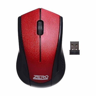 زيرو ZR-1200 ماوس لاسلكي لأجهزة الكمبيوتر واللاب توب - أحمر