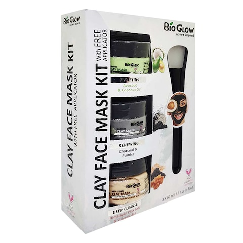 Bio Glow Peel Off Clay Face Mask Set  3 Pieces