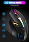 Datazone Ultra Fast Wired Gaming Mouse With Responsive Keys And Charging Dock With RGB Lighting Multicolor, Ak800M, Black