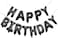 Black Happy Birthday Balloons Banner, 16 Inch Mylar Foil Letters Birthday Sign for Girls Boys Kids &amp; Adults Birthday Decorations and Party Supplies