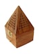 Generic Pyramid Shaped Incense Burner, Brown 9X9X15cm