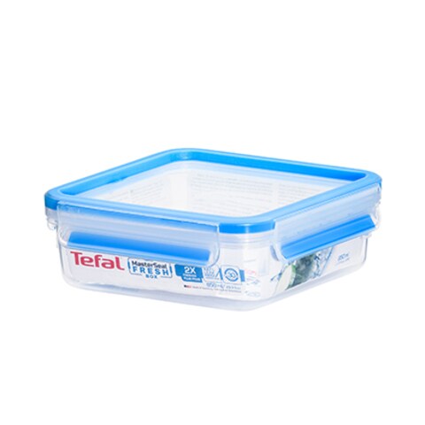 Tefal Clip &amp; Close Square Glass Food Saver 0.85L