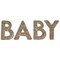 Hello Baby Wicker Baby Sign Nursery Decoration Pack of 4