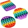 Doreen Push Pop Bubble Sensory Decompression Toys, Autism Special Needs To Relieve Pressure Silicone Pressure Toys, Squeeze Sensory Toys (Rainbow Color) (Polygon) (Gc1513A)