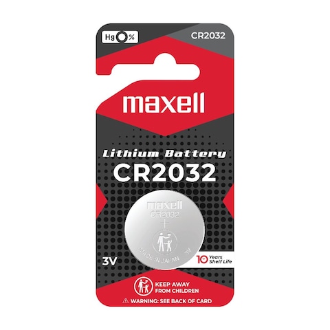 Maxell CR2032 Lithium 3V Japan Battery - One Piece