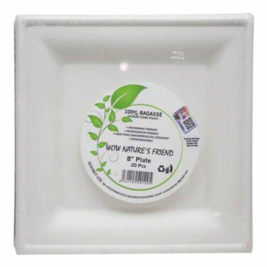 WOW NATURES FRIEND SQUARE PLATE 8&#39;&#39;