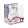 Unicorn Night Light White and Blue with Blinking Colorful Lights 13cm