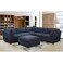 Modern minimalist living room sofa set size Nordic furniture sofa set(Black)