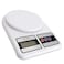 LCD Screen Digital Display Kitchen Food Scale for Baking and Cooking - SF-400 10KG / 1g White Precision Scale - Lightweight and Durable Design Boxed