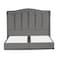 In House Shumt Velvet Bed Frame - King - 200x200 cm - Gray