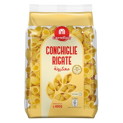 Carrefour Conchigle Rigate Pasta 400g