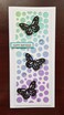 Tall Whote 3D butterfly Birthday Card