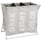 Wenko Aluminum 3-Compartment Laundry Bag (63 x 38 x 57 cm)