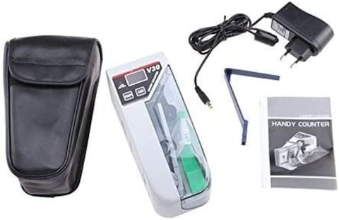 Bluelex -V30 Mini Bill Cash Money Currency Counter Machine, Portable Handy Money Cash Bill Counting Machine
