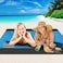 Blue beach mat large folding light weight for Travel, Camping, Hiking and Music Festivals