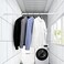 Rubik Cabinet Hanger Shower Curtain Rod Adjustable 50-80cm, White Thick &amp; Extendable Telescopic Length Tension Bar Painted Surface No Drill Type for Bathroom Shower Bathtub Cabinet (50 x 80 cm, White)