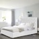 In House Madrid Velvet Bed Frame - Single - 200x120 cm - White