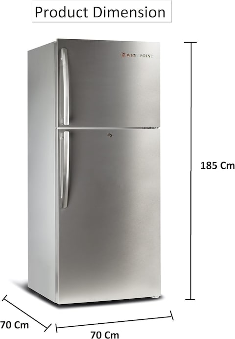 Westpoint 570 Liters Double Door NO FROST Refrigerator 3 Star ESMA RATED with INVERTER COMPRESSOR WNN5719EIV Silver