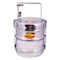 Raj Bombay 2-Tier Steel Tiffin Box Silver 19.8cm