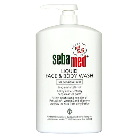 Buy Sebamed Face And Body Liquid Wash White 1L in UAE