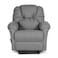 American Polo Linen Rocking &amp; Rotating Recliner Chair - Light Grey - American Polo