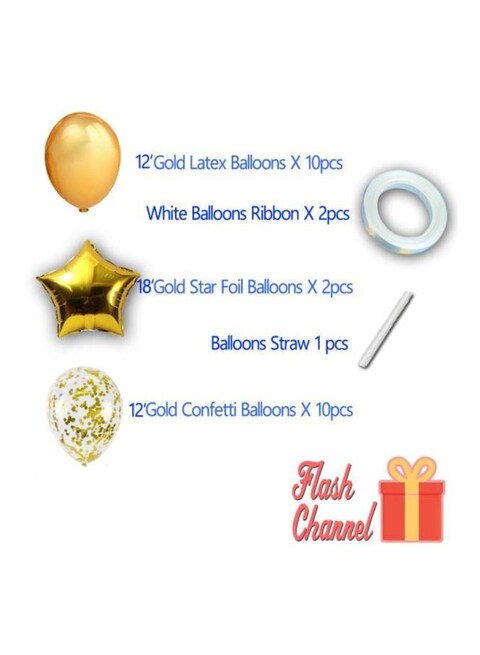 Party Time 39-Piece Decorative Birthday Party Foil Balloon Set