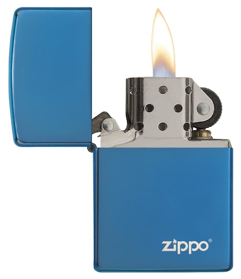 Zippo 20446ZL Classic High Polish Blue Zippo Logo Windproof Lighter