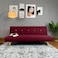 In House Aimar 2 In 1 Sofabed Velvet Upholstered - Burgundy