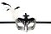 Mask With Feather Black &amp; Silver