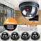 Tomvision - XBW Fake Security Cameras (4 Pack Black) CCTV Dome Dummy Camera with Realistic Look Recording Flashing Red LED Light Indoor and Outdoor Use, for Homes and Business