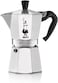 Bialetti Moka Express Caffettiera In Alluminio, 6 Cups, Acciaio Inossidabile, Argento