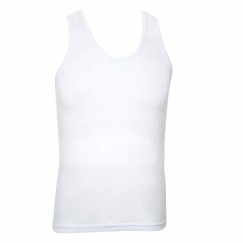 Cottonil White Undershirt Vest Combed Medium