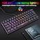 HXSJ V700 Wired Gaming Keyboard RGB Streamer Wired Keyboard 61-key Gaming Keyboard for Game/Office Black (Black)
