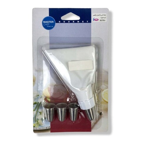 Master Chef Piping Bag with Four Stainless Steel Heads