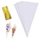 Generic 100 Pcs Clear Triangle Treat Bags With Twist Ties For Snacks Candy Cookies Popcorn Chocolate Packing Bag Handmade (13X25Cm)