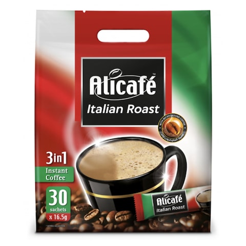 Ali Cafe Italian Roast 3 In 1 Instant Coffee 16.5g X 30 Sachets