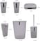 Bathroom Accessories Set,6-Piece Bathroom Gift Set,Toothbrush Holder,Toothbrush Cup,Soap Dispenser,Soap Dish,Toilet Brush Holder,Trash Can,Tumbler Bathroom Accessory Set Complete, White