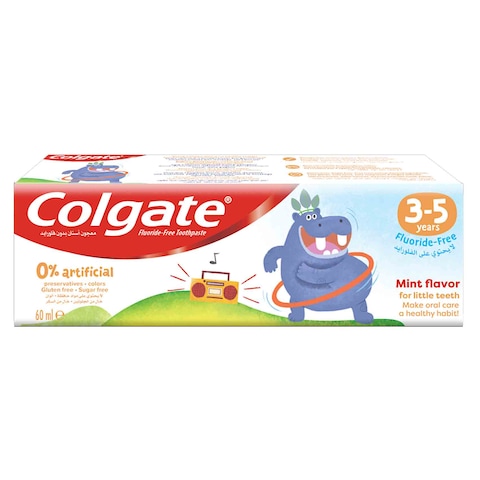 فرشاة أسنان للأطفال بالنعناع ابيض من كولجيت 60 مل