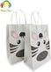 Party Time 12pcs Zebra Kraft Bags for Safari Theme Party Supplies, Animal Gift Bags, Souvenier Bags, Candy Bags with Handle for Party Favors- Safari Birthday Party Supplies