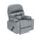 In House Velvet Classic Cinematic Recliner Chair With Cups Holder - Grey - NZ80