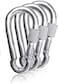 ABBASALI 8mm Thick Heavy Duty Spring Snap Hook Carabiner Screw Lock Keyring 3 Pcs Pack
