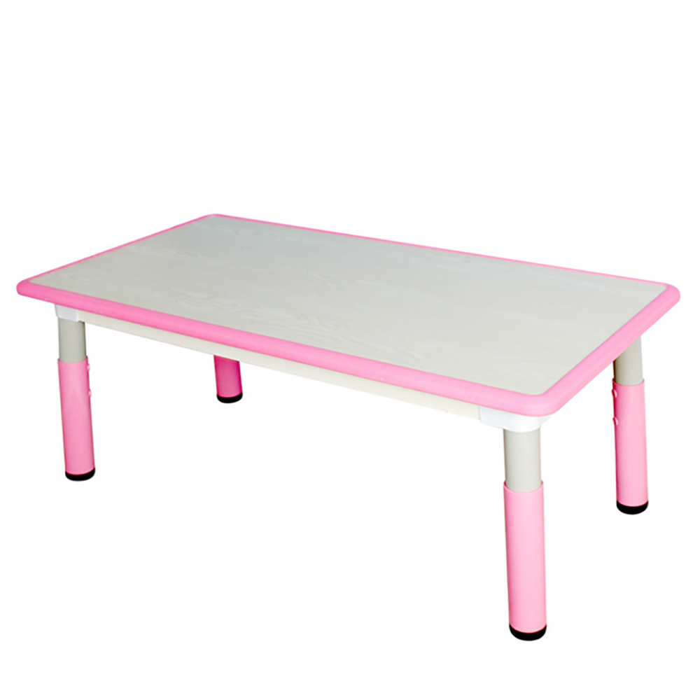 Preschool Pink Rectangle Adjustable Study Table