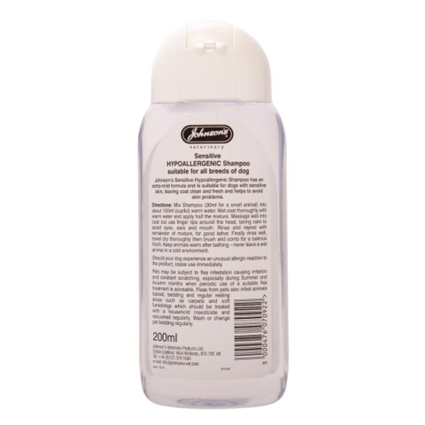 Johnsons Hypoallergenic Shampoo for Dogs 200ml