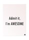 Metal Plate Of English Phrases Poster Pink/Black