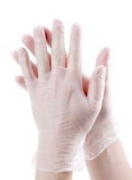 اشتري LP 100-Piece Vinyl Disposable Powder Free Gloves في الامارات