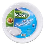 Buy Falcon Foam Plate White 7inch 25 PCS in UAE