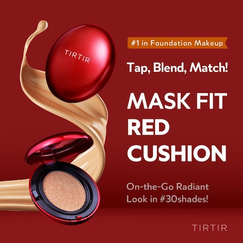 Tirtir Mask Fit Red Cushion #23N Sand, 72-Hours Long Lasting Full Coverage Foundation Makeup, 0.63Oz (18g)
